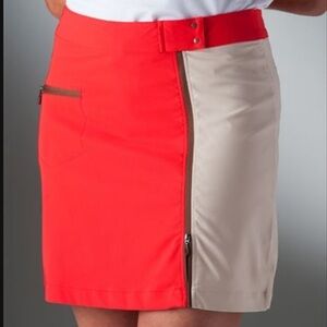 Lopez color block cayenne golf skort, sz 6